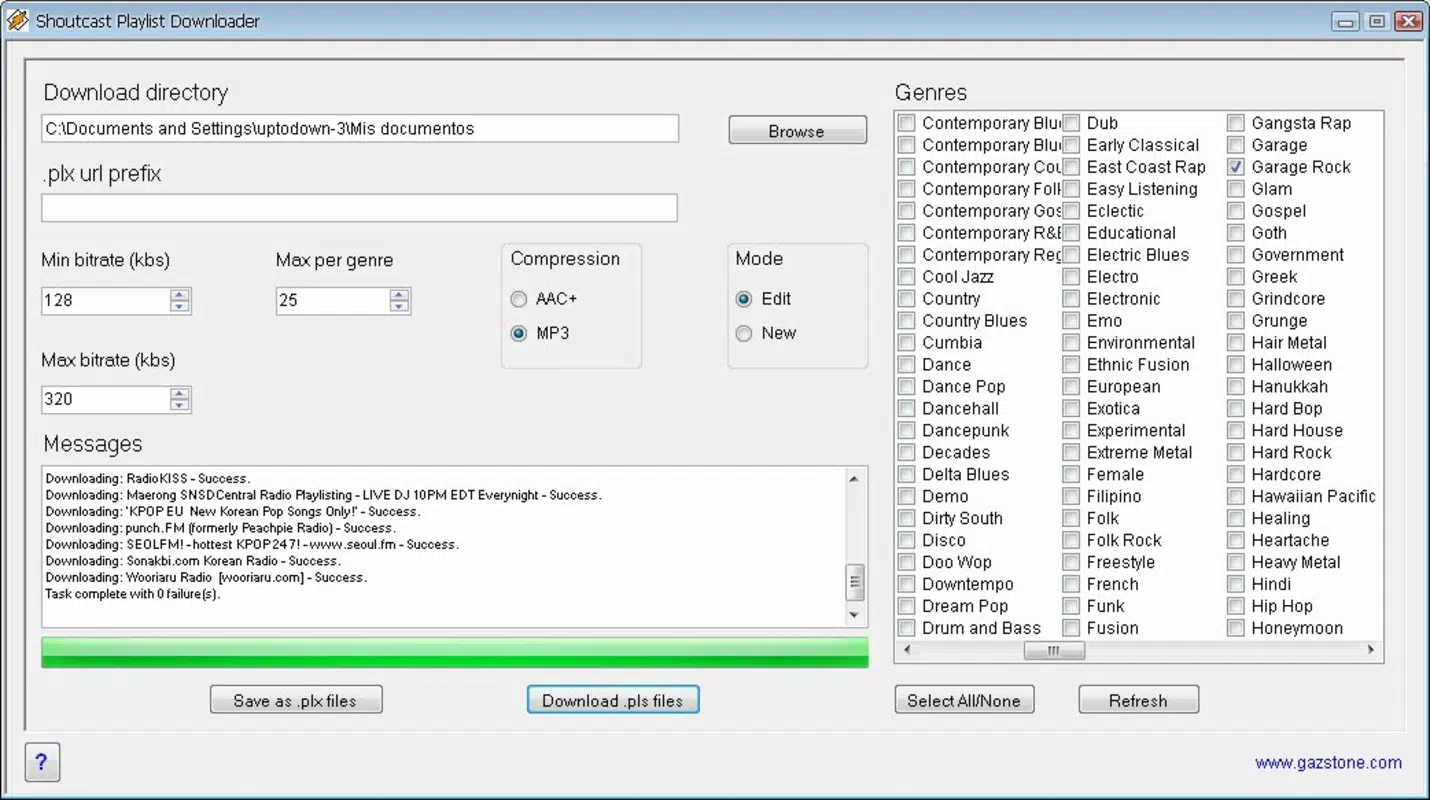Shoutcast Playlist Downloader