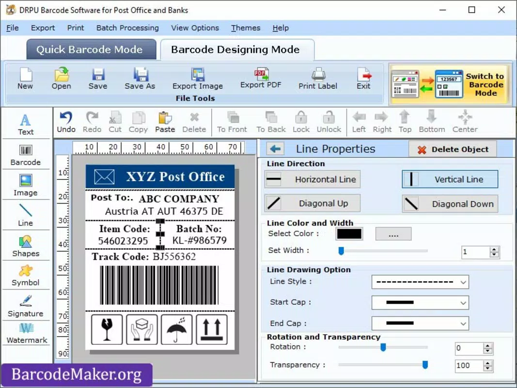 Post Office Barcode Generator