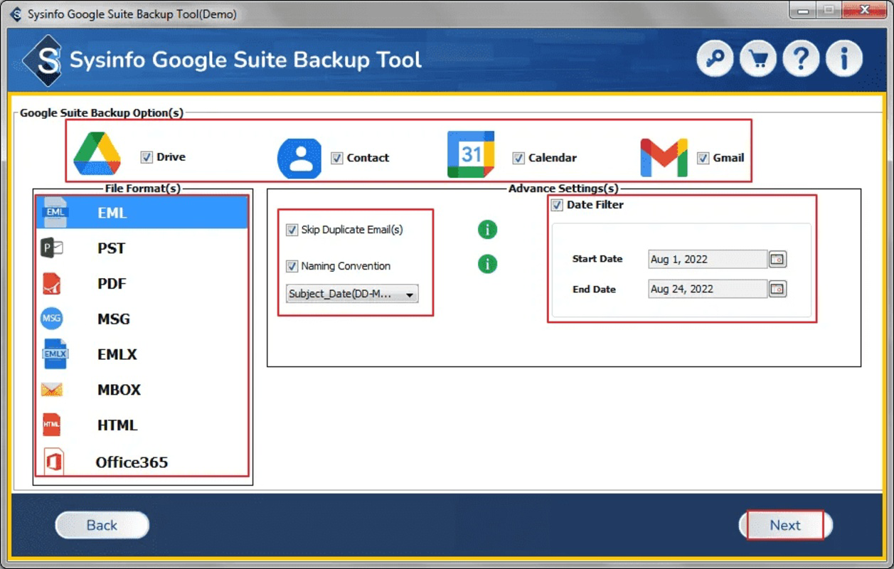 Sysinfo Google Workspace Backup Tool