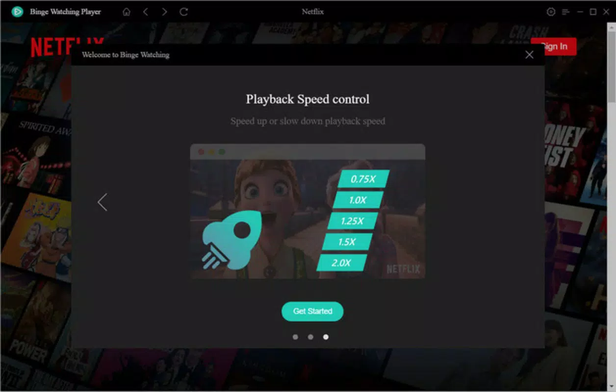 Binge-Watching Player for Netflix