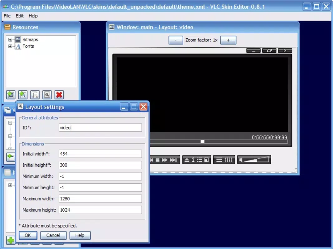 VLC Skin Editor