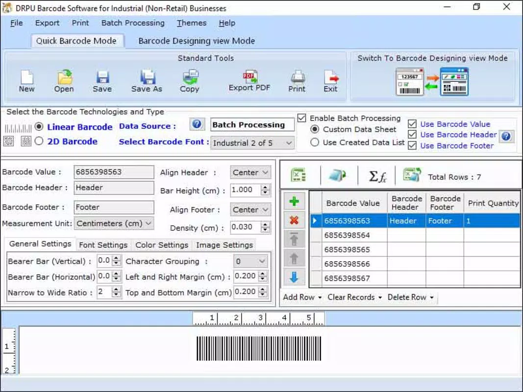 Inventory Barcode Creating Program