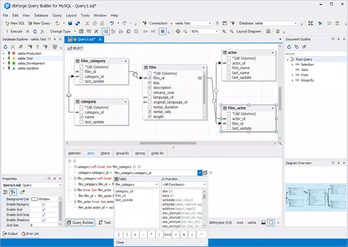 dbForge Query Builder for MySQL
