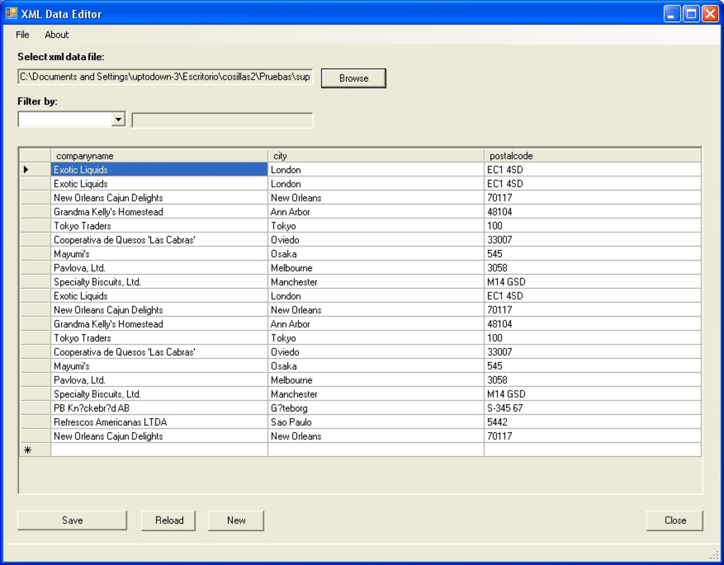 XML Data Editor