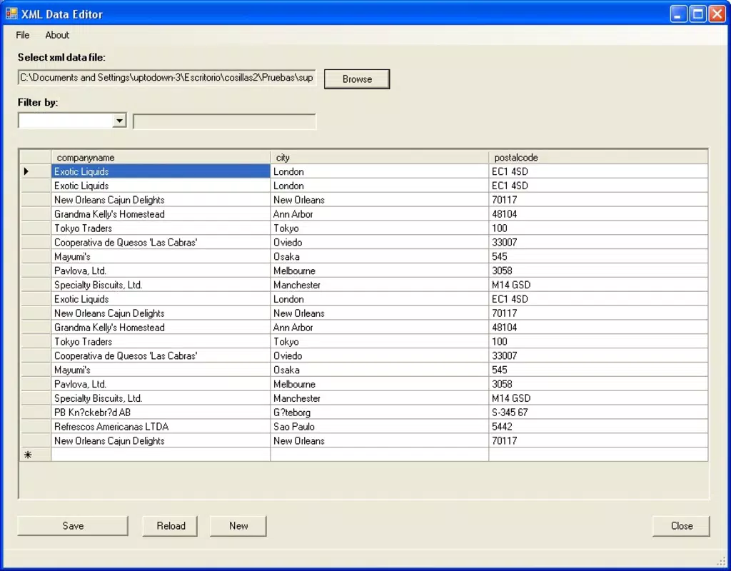 XML Data Editor