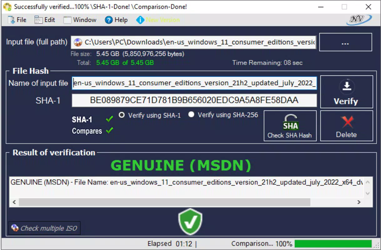 Windows and Office Genuine ISO Verifier