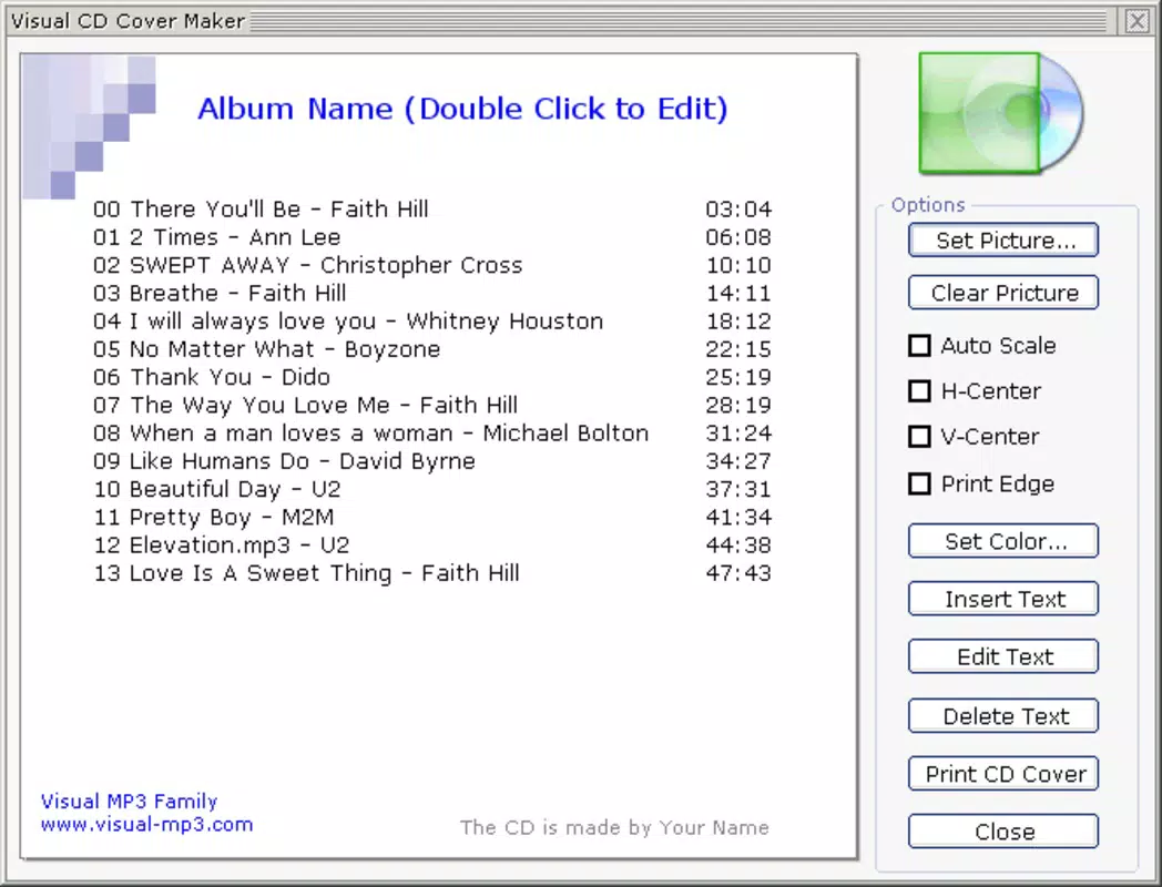 Visual MP3 CD Burner