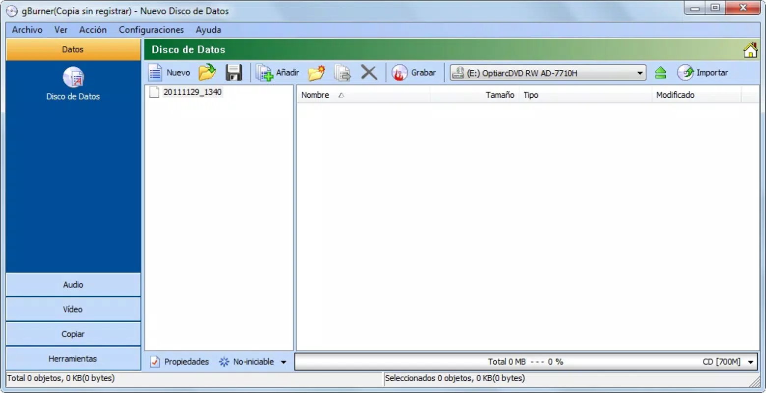 Main image for gBurner application