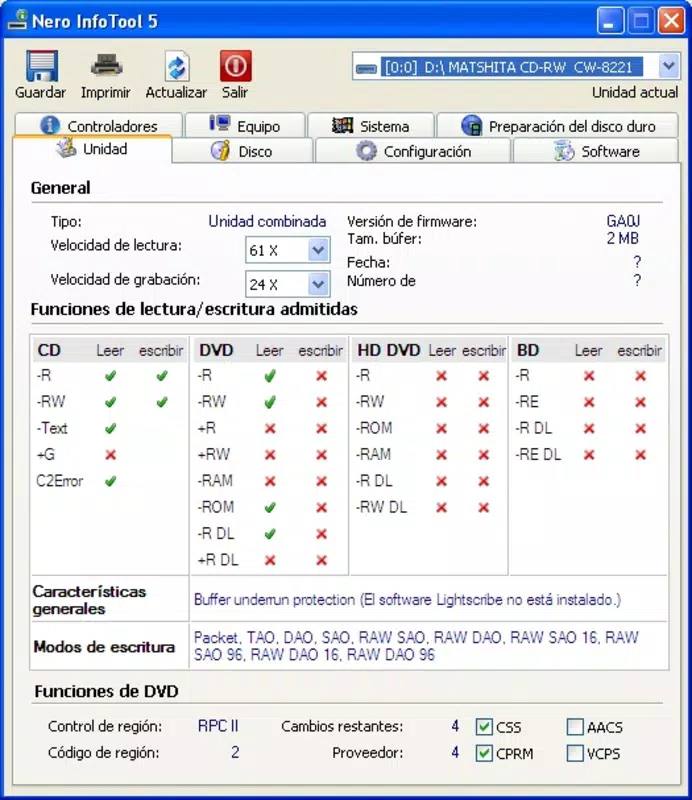 Nero InfoTool