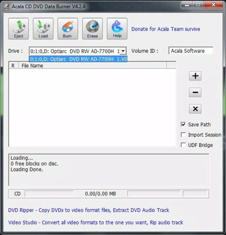 Acala CD DVD Data Burner