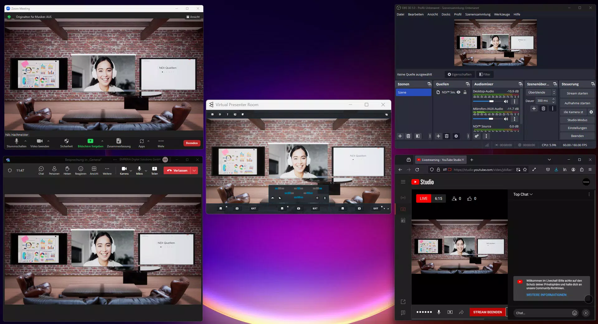 Virtual Presenter Room