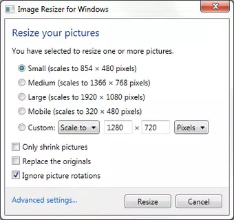 Image Resizer for Windows