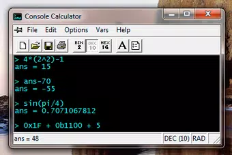 Console Calculator