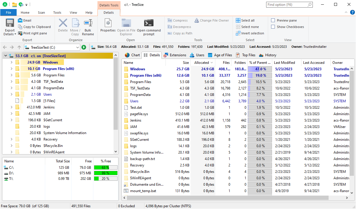 TreeSize for PC Windows Download