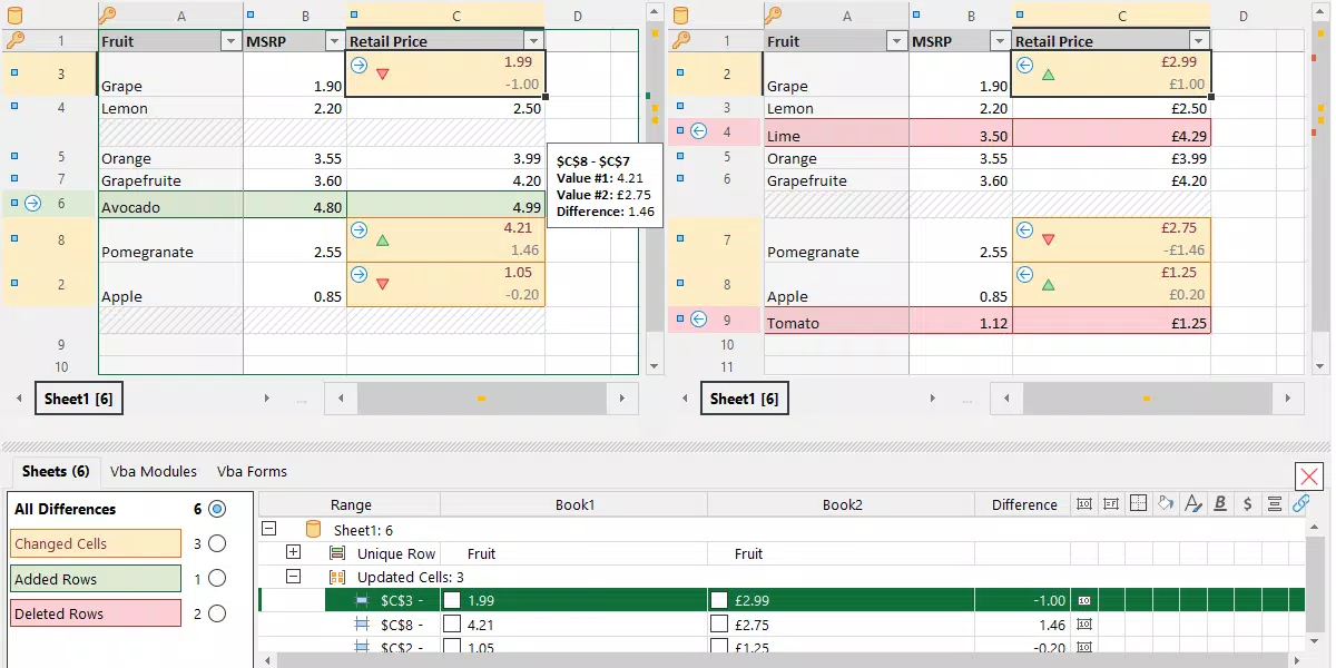 xlCompare