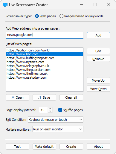 Live Screensaver Creator for PC Windows Download