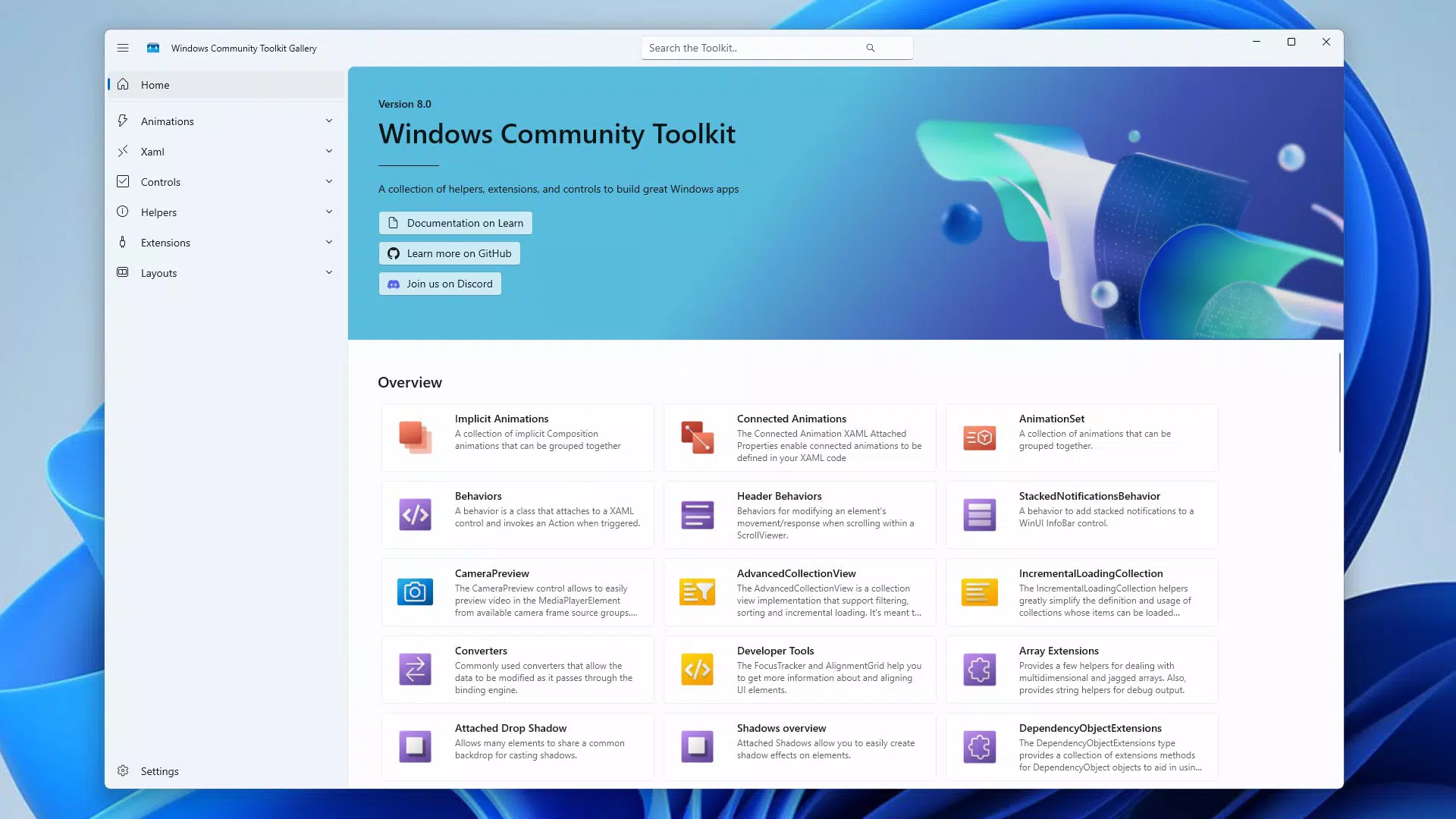 Windows Community Toolkit Gallery