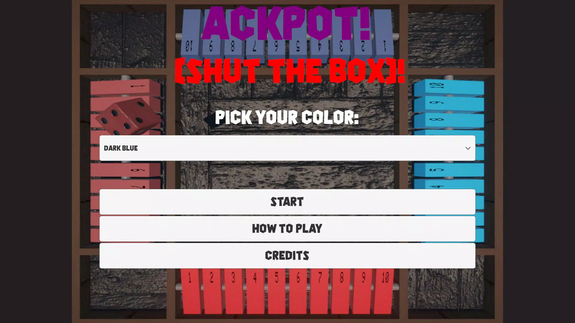 ACKPOT (Shut the Box)!