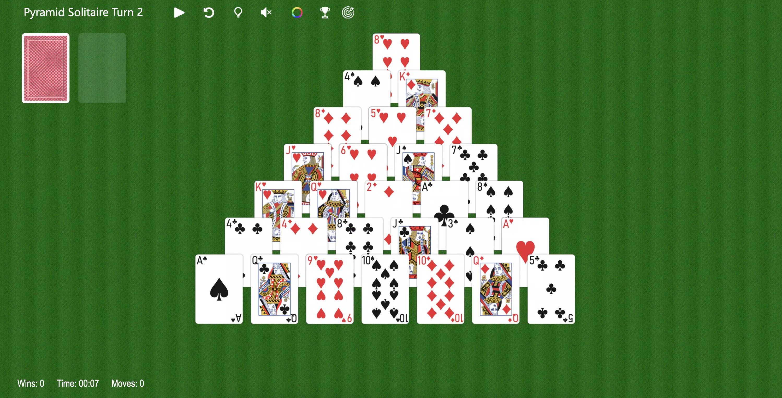 Pyramid Solitaire Turn 2