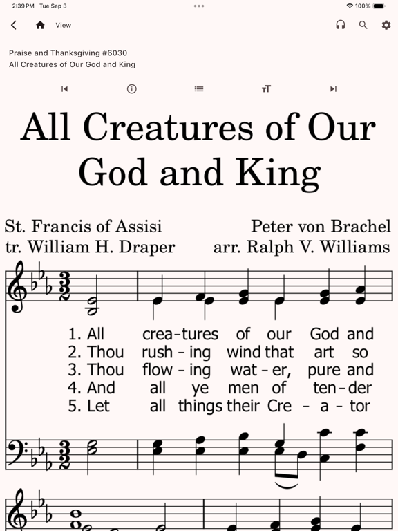 Mobile Hymns Sheet Music for iOS (iPhone/iPad/iPod touch) Free