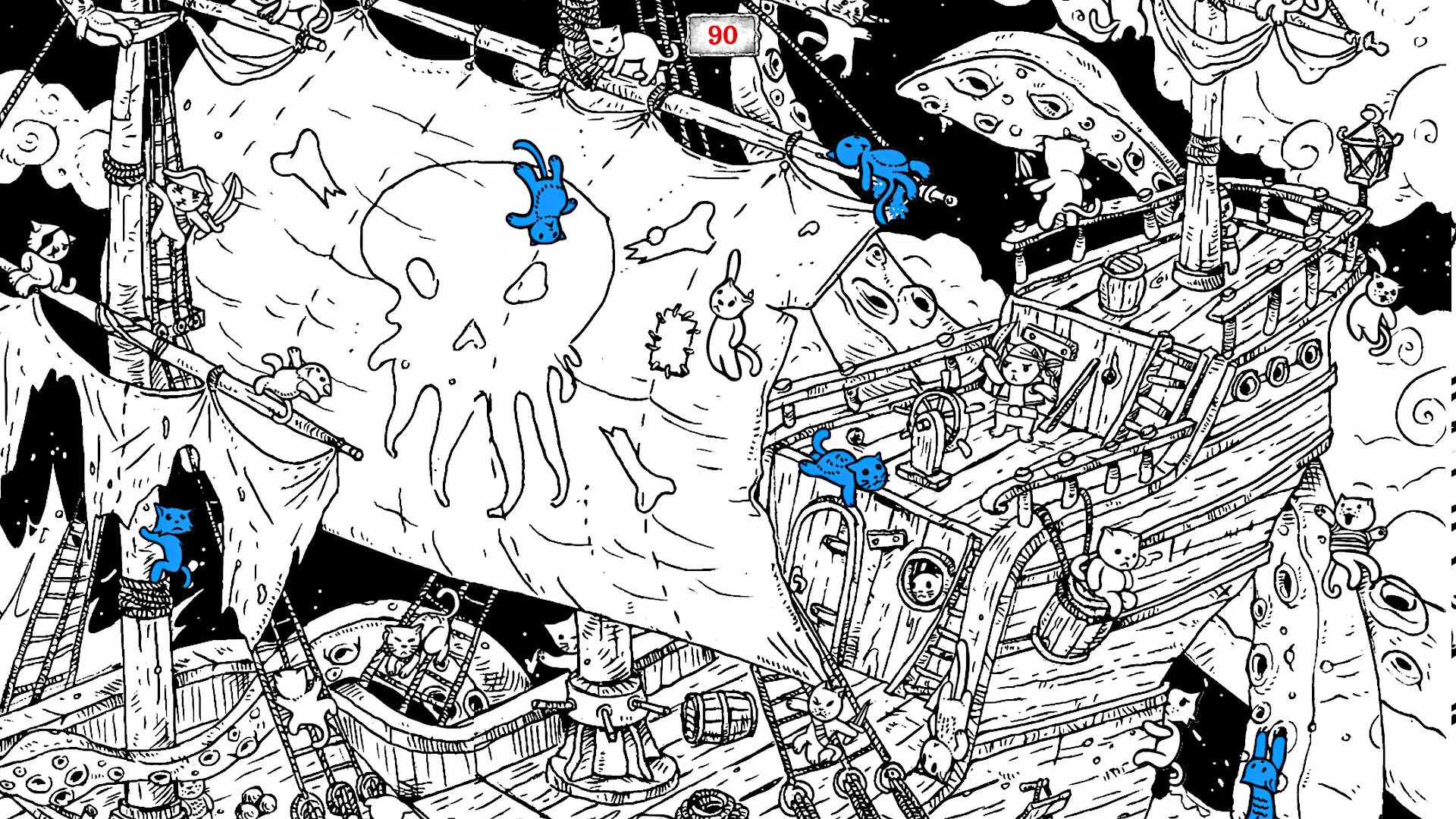 100 hidden Cats : Pirates