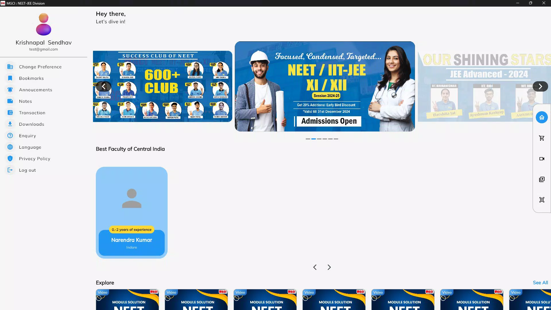 MGCI : JEE-NEET Division