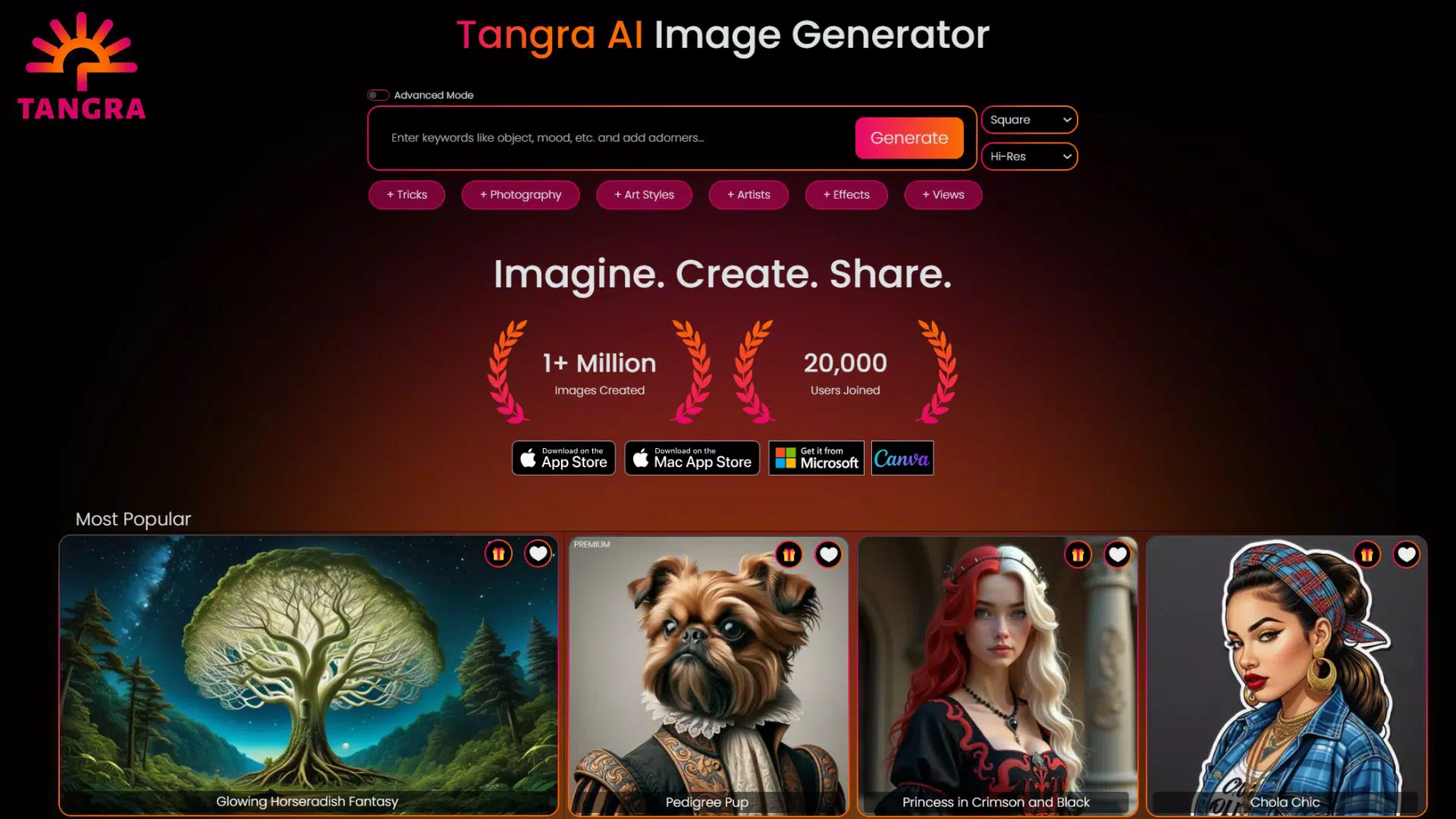 Tangra AI Image Generator - Free Trial