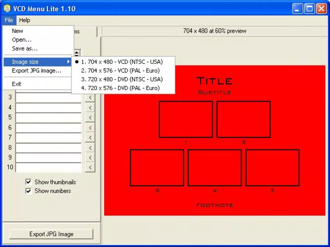 VCD Menu Lite