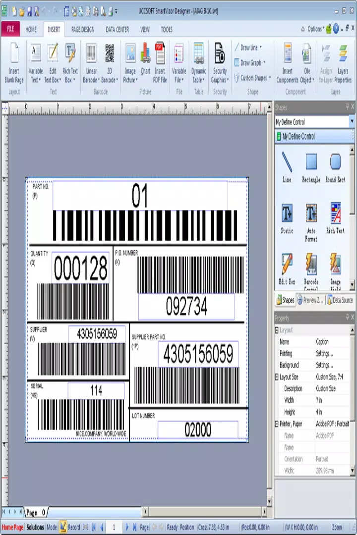 SmartVizor Barcode Label Printing Software