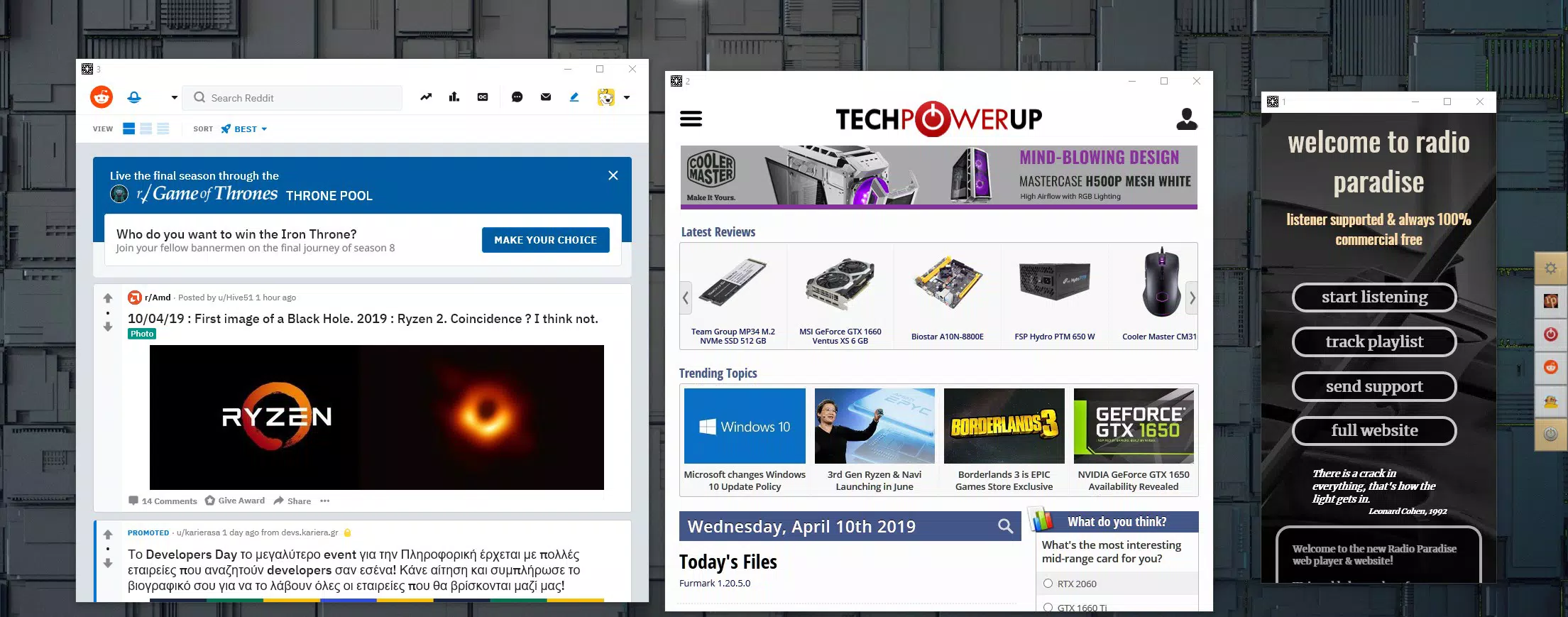 Desktop Web Tiles