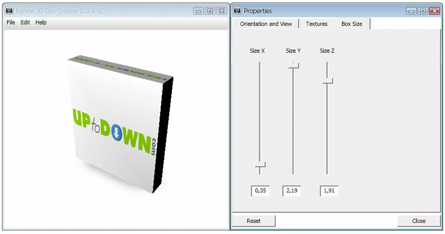 Rizone 3D Box Creator