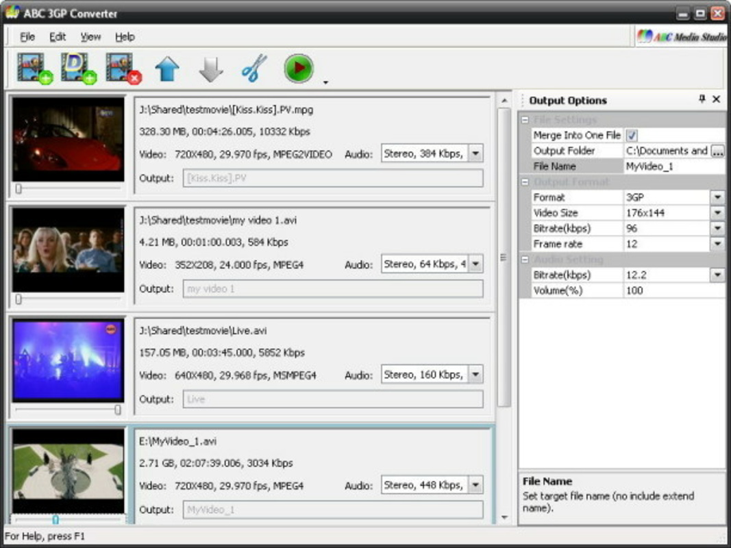 ABC 3GP/MP4 Converter