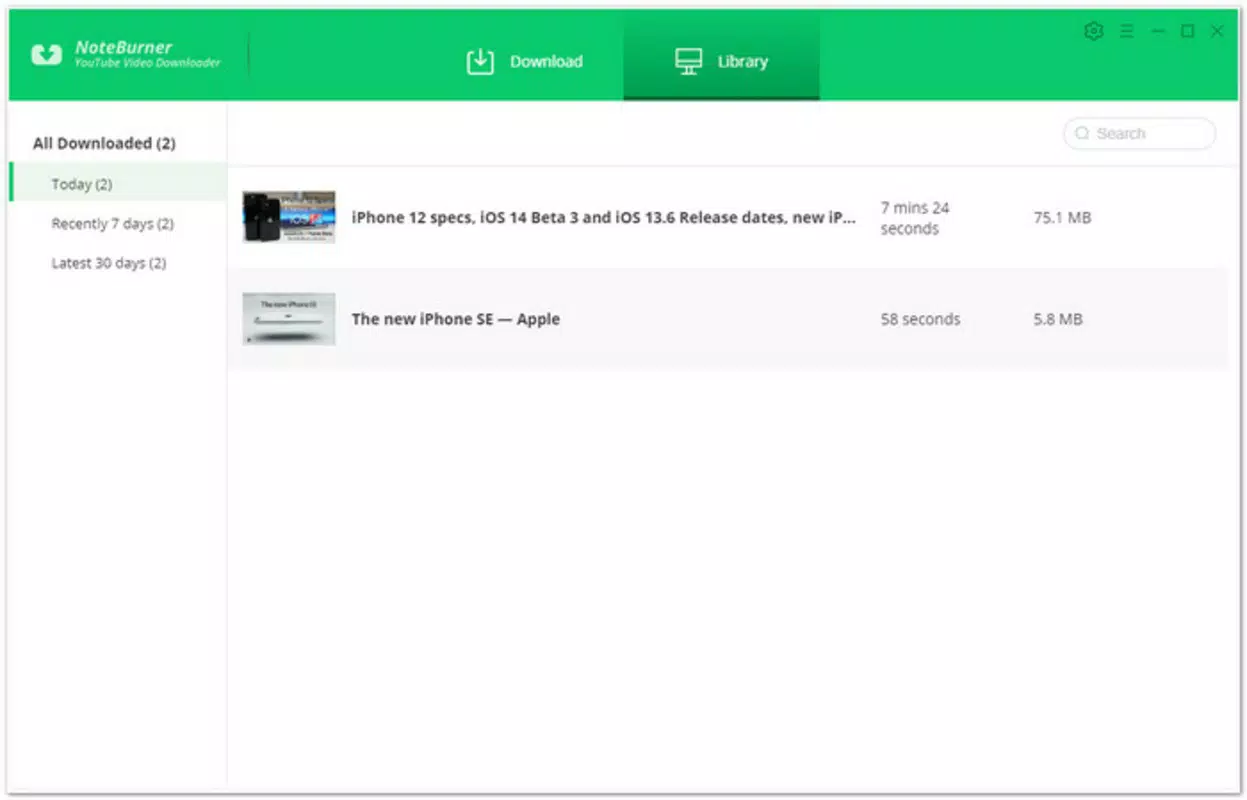 NoteBurner YouTube Video Downloader