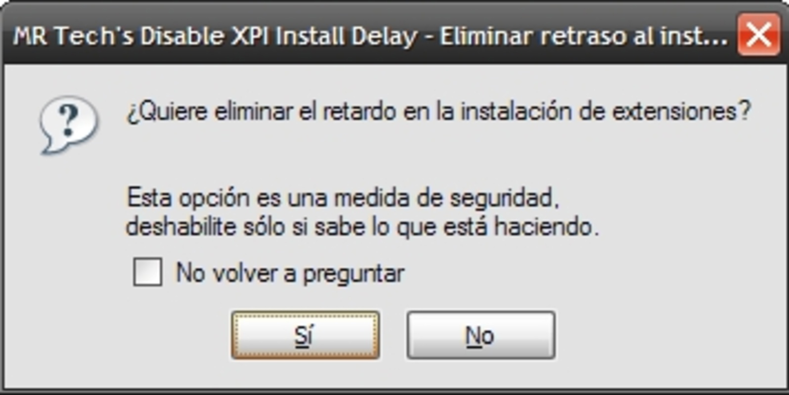 Disable XPI Install Delay