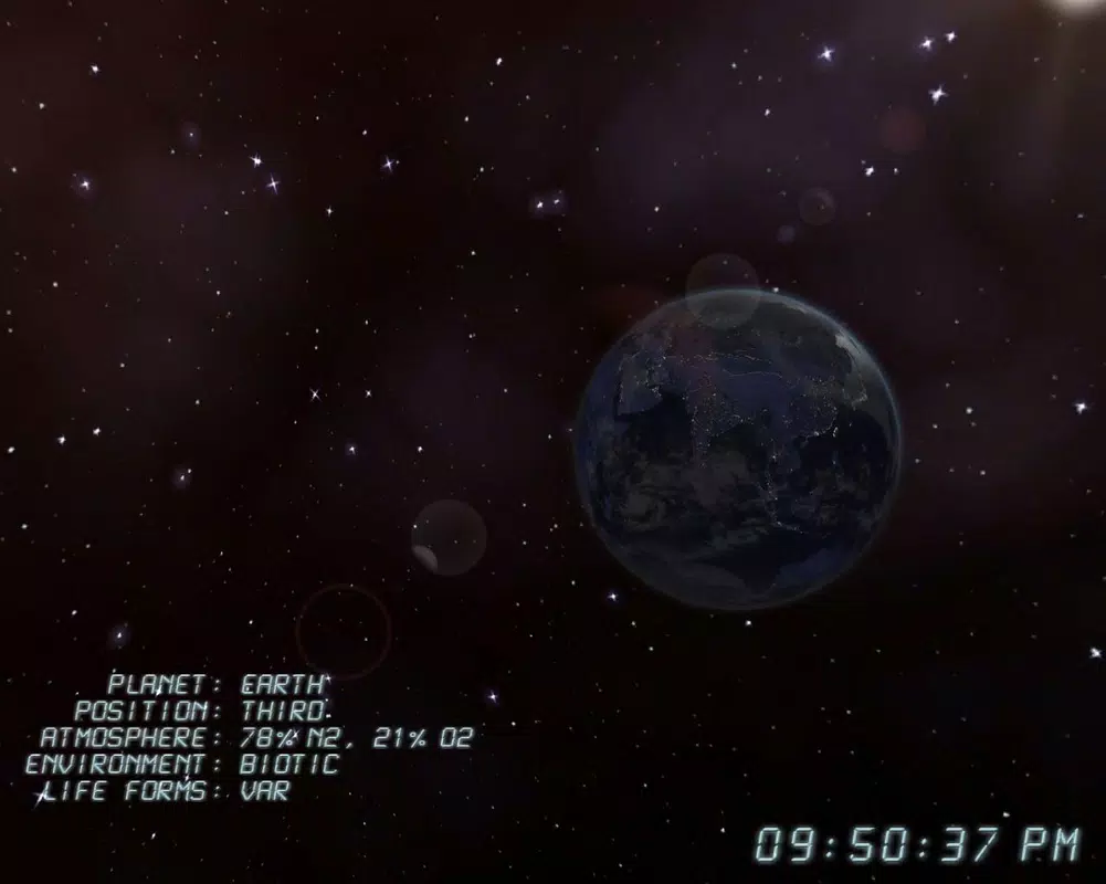 Earth 3D Space Survey Screensaver