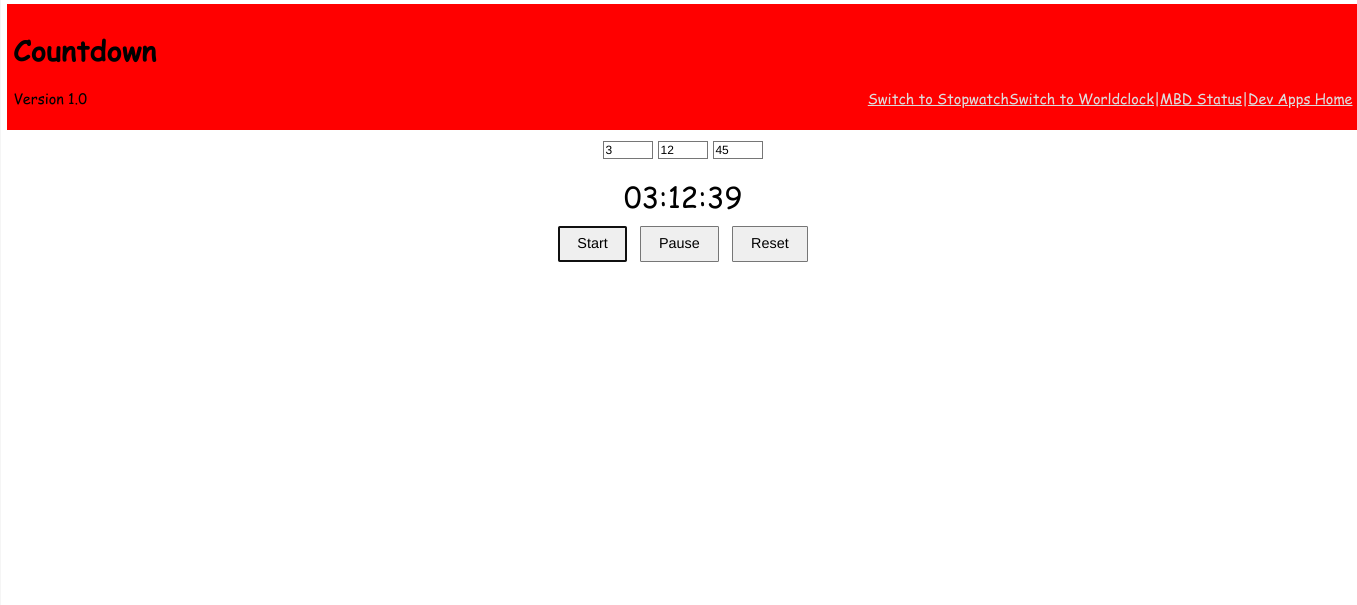 MBD Time Tool