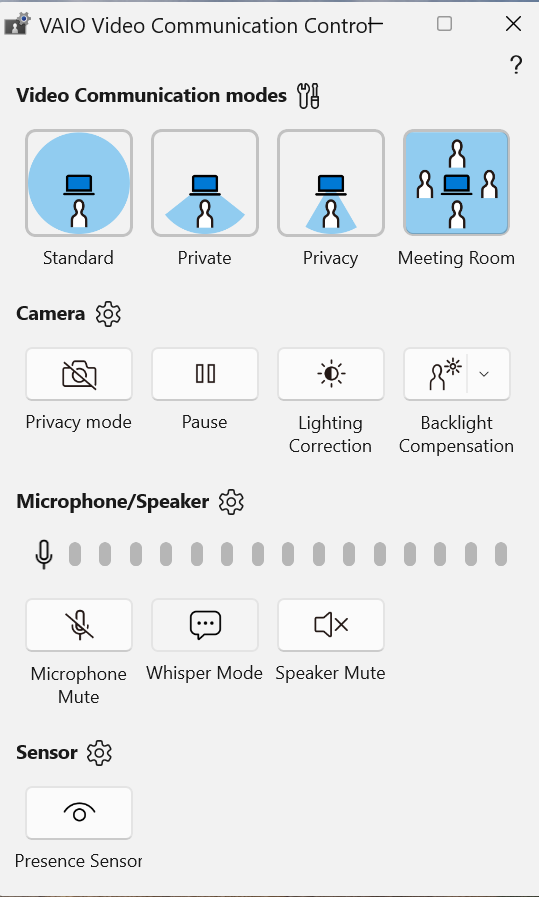 VAIO Video Communication Control