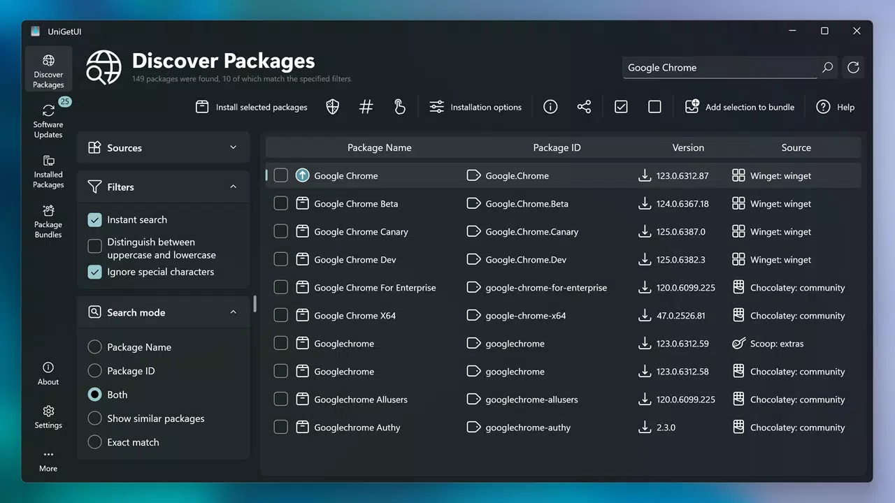 Main image for UniGetUI application