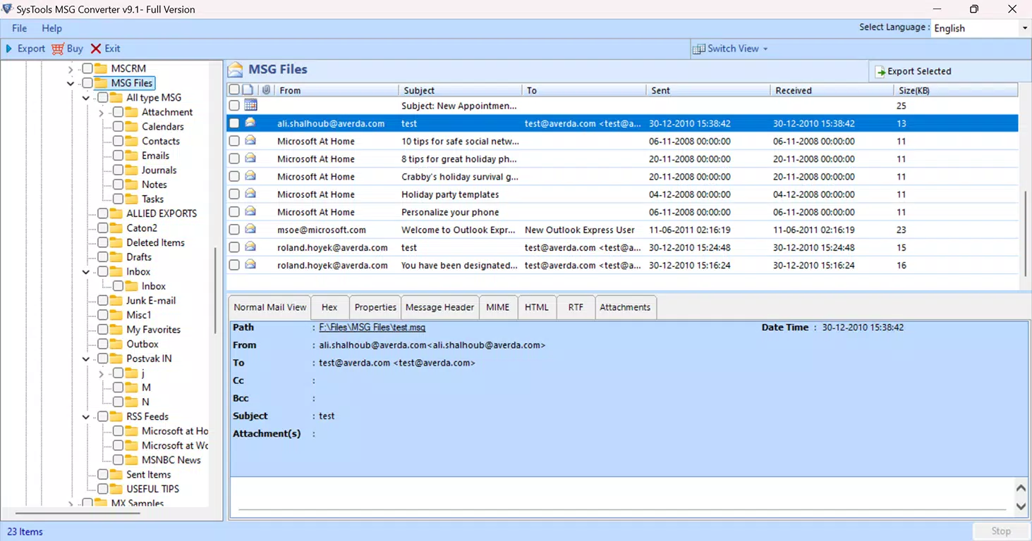 SysTools MSG Converter