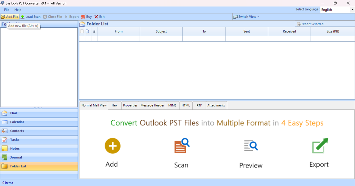 SysTools PST Converter for PC Windows Download