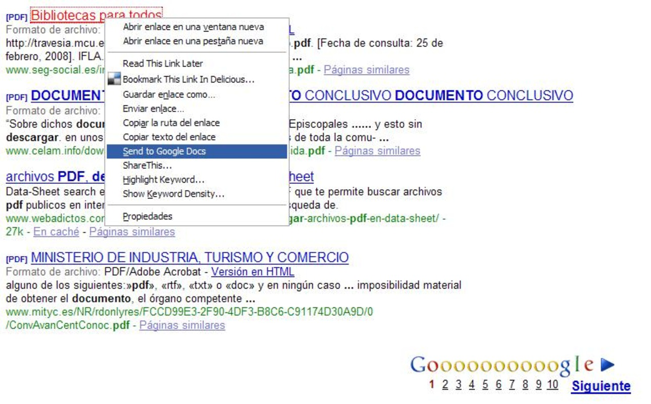 Send To Google Docs