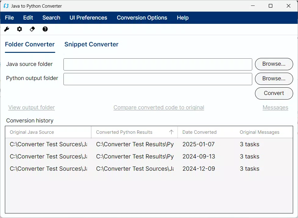 Main image for Java to Python Converter application