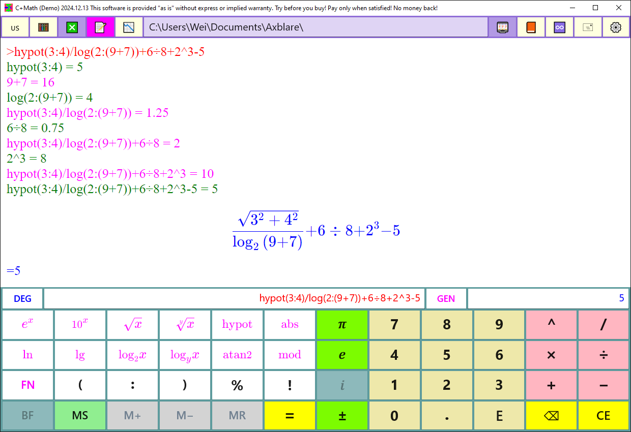 C+Math (Demo)