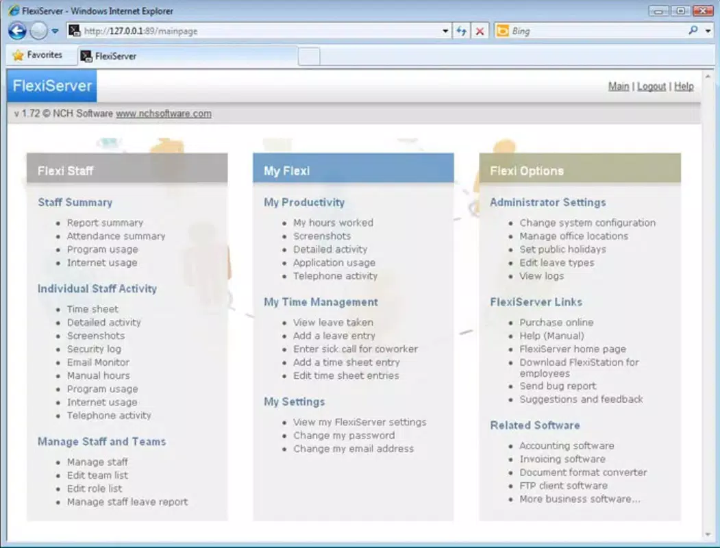 FlexiStation Employee Time Tracking