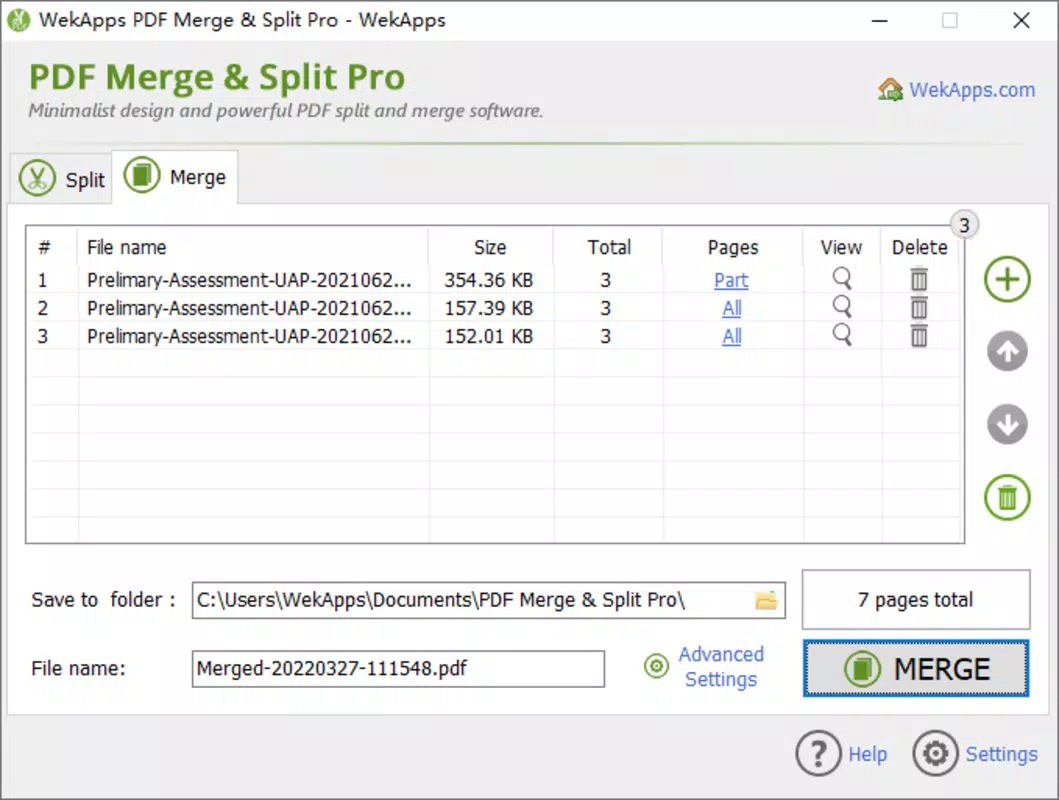 WekApps PDF Merge & Split Pro