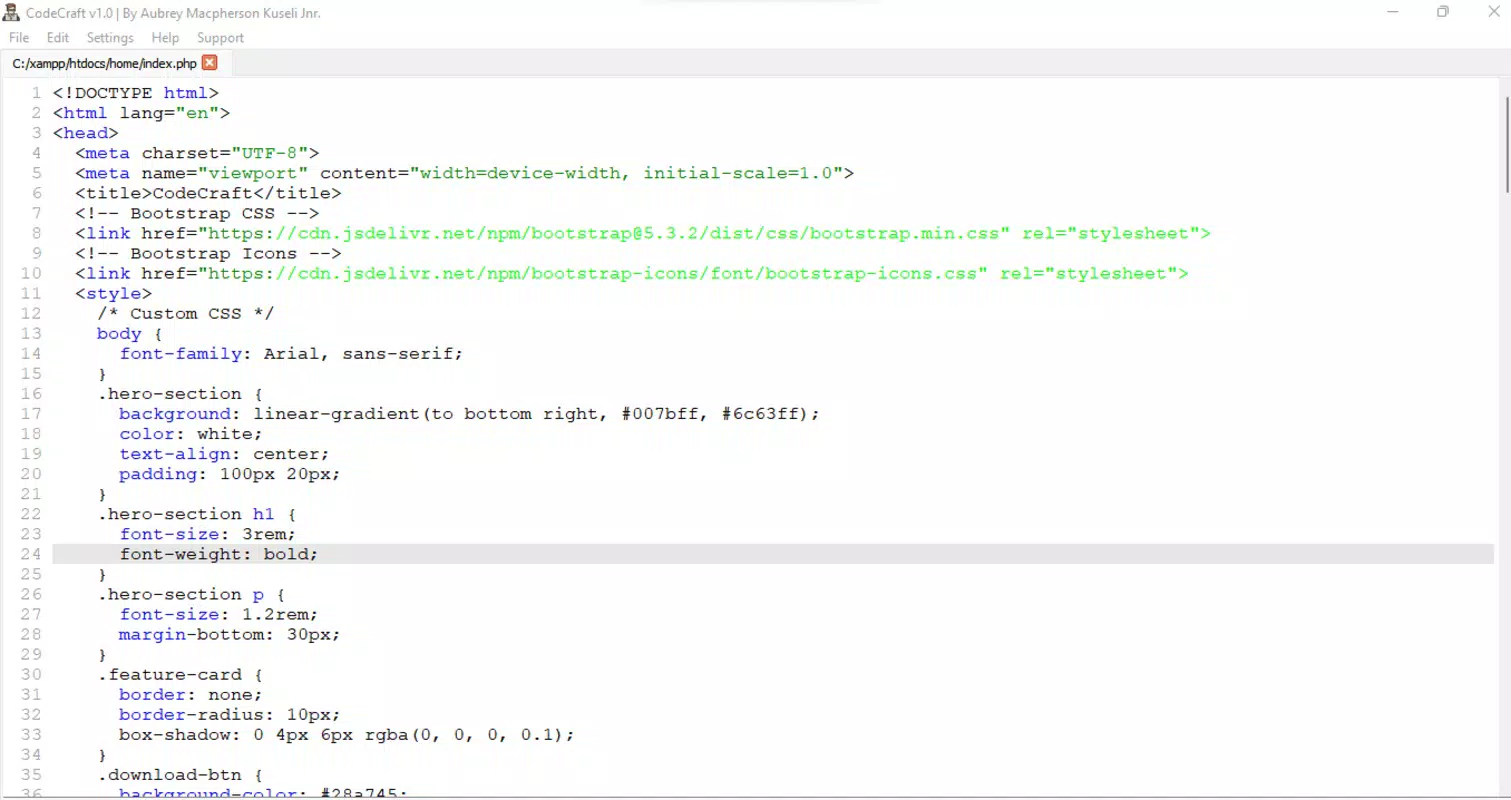 Main image for CodeCraft application