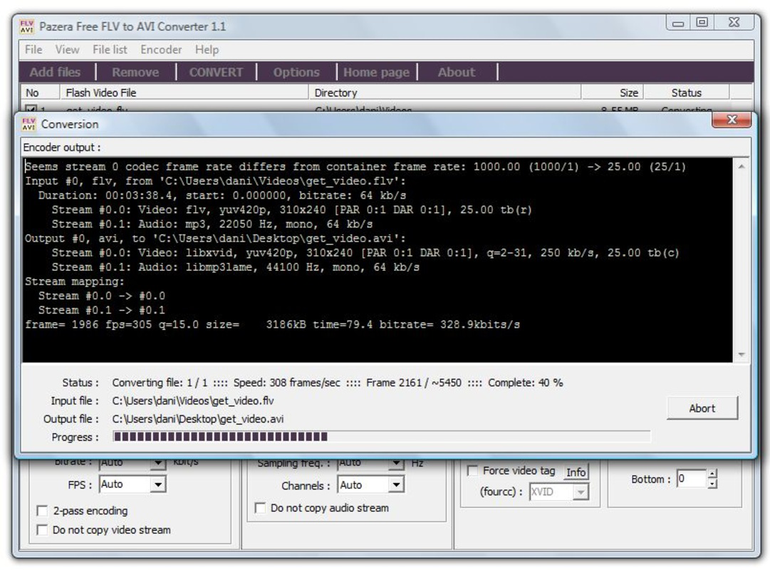 Free FLV to AVI Converter