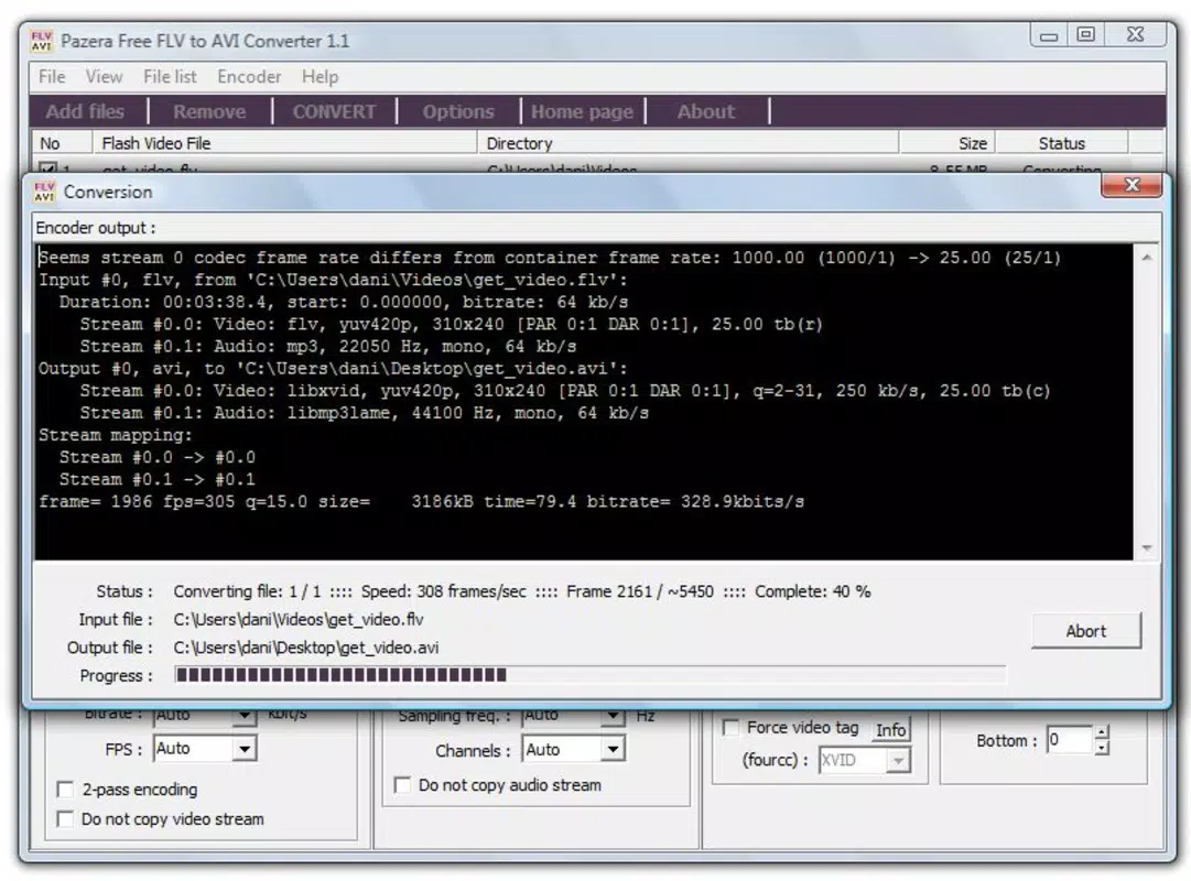 Free FLV to AVI Converter