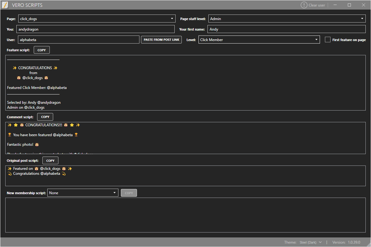 Vero Scripts for PC Windows Download
