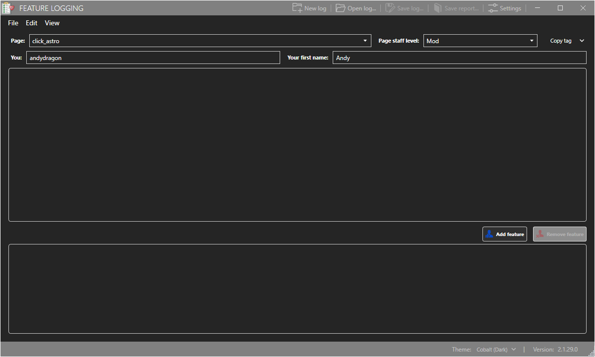 Feature Logging